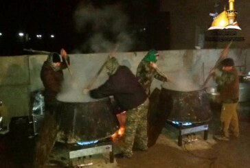لجنة الإرشاد والتعبئة بالتنسيق مع حملة سفير الحسين (ع) تجهز المقاتلين من حي الوحدة في الموصل بألفي وجبة طعام وتوزعها على الأبطال في الساحل الأيسر