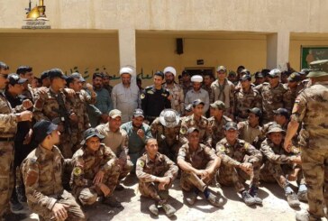 لجنة الإرشاد والتعبئة تبلغ المقاتلين من مكافحة الإرهاب في أيمن الموصل سلام ودعاء المرجعية العليا