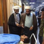 لجنة الإرشاد تتفقد جريحيها الشيخ الناصري والمصور الموسوي في مدينة الطب في بغداد، وتستصحبهما لمستشفيات النجف للعلاج بعد إصابتهما اثناء أداء الواجب المقدس بتحرير تلعفر من دنس “داعش”