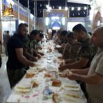 معتمد المرجعية العليا المبلغ في لجنة الإرشاد وأهالي مدينة بلد الكرام يواصلون الدعم المبارك للمجاهدين؛ ويستقبلون مواكب الدعم اللوجستي لأبناء البصرة الكرام