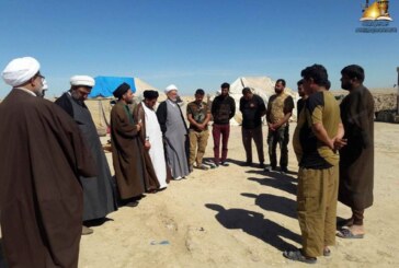 مبلغو الحوزة في لجنة الارشاد والتعبئة في محور تلعفر يبلغون توصيات وسلام المرجعية الدينية لمقاتلي الحشد الشعبي ويقدمون الدعم اللوجستي والمعنوي لهم  