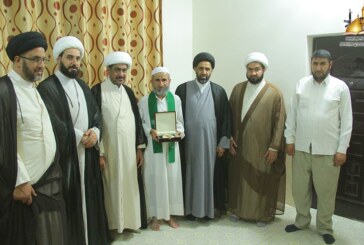 رئيس لجنة الإرشاد والتعبئة للدفاع عن عراق المقدسات والوفد المرافق له يزور المبلغين الجرحى الذين نالوا وسام الشرف في معارك تحرير الفلوجة.﻿﻿﻿﻿