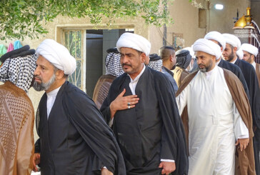 مشاركة وفد كبير من لجنة الإرشاد والتعبئة للدفاع عن عراق المقدسات مجلس الفاتحة المقام على روح الشهيد السعيد الشيخ حسن هادي العتبي.