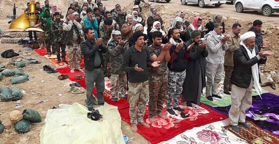 مبلغو لجنة الإرشاد والتعبئة يرابطون على السواتر مع المجاهدين من لواء أنصار المرجعية في تل قولي