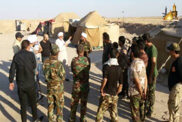 وفد معتمدي المرجعية العليا في لجنة الارشاد يتفقد المجاهدين في محور سامراء وينقل لهم سلام ودعاء وثناء المرجعية على المرابطين دفاعا عن العراق ومقدساته