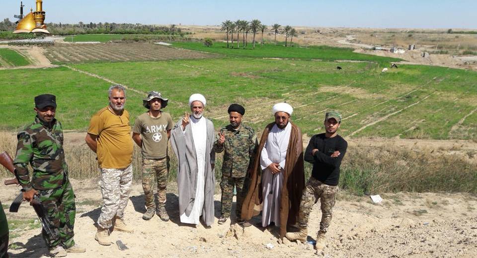 مبلغو لجنة الإرشاد والتعبئة في محور سامراء يتفقدون مقاتلي الحشد الشعبي في قاطع “الركة” جنوب سامراء وينقلون سلام المرجعية ووصاياها السديدة للمرابطين الميامين