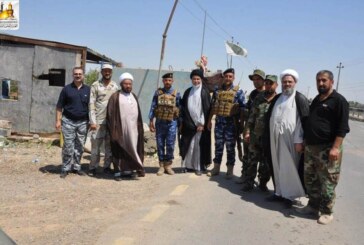 باشراف لجنة الإرشاد .. معتمدو المرجعية يقضون عيد الأضحى المبارك مع متطوعي الحشد الشعبي في مدينتي بلد والدجيل، وينقلون لهم سلام ودعاء المرجعية ويوزعون الدعم اللوجستي المقدم من اهالي بغداد على المجاهدين